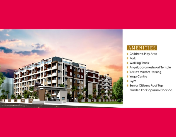 NAVARATHNA NESTLE (GENERATIONS FOR EVER), a place where the finest features and specifications come together at a prominent location like Trichy. Each of these sprawling 2 BHK apartments, ranging from 900sq. ft. to 950 sq. ft. offer you luxury, top-of-the-line specifications and best-in-class amenitiesAmenities:1.CHILDRENS PLAY AREA2.PARK3.WALKING TRACK4.ANGALAPARAMESHWARI TEMPLE5.10Nos VISITORS PARKING6.YOGA CENTRE7.GYM8.SENIOR CITIZENS ROOF TOP GARDEN FOR GOPURAM DHARSHAN