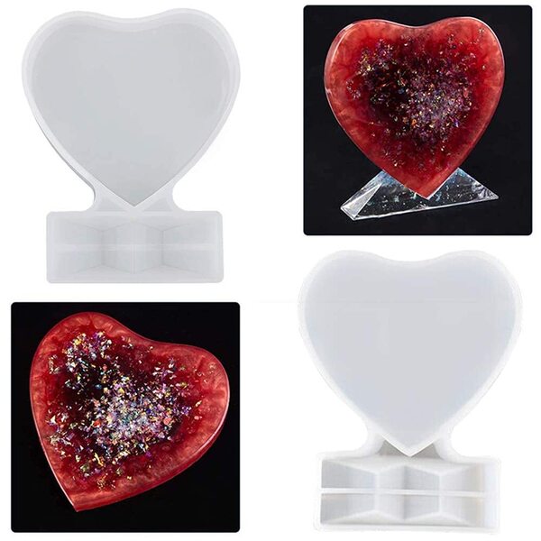 Heart Photo Frame Resin Mould | Love Picture Frames Silicone Epoxy Casting Mould - Silicon Moulds for Resin Art Kit - DIY Resin Moulds for Craf