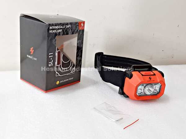 • IECEx Ex 1a IIC, T4, Class 1 DIV 1&2, Zone 0/1/2 • Cree XP-G2 LED, 216 High Lumens • IP67, Durable, impact-resistant structure • 90-degree tillable head • Bright and powerful light • Safety lock on the battery compartment • Impact-resistant heatproof Polycarbonate lens • Adjustable flame-retardant elastic Nylon headband • Available for LED colours: RED