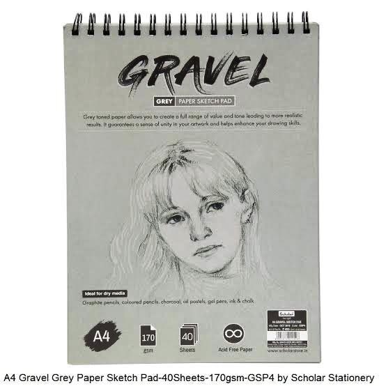 Scholar A4 Gravel Grey Paper Sketch Pad