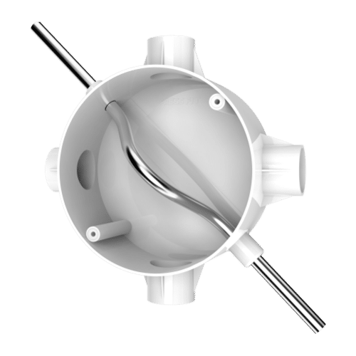 White Round PVC Electric Fan Box