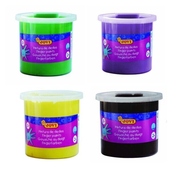 Jovi Finger Paint- Nontoxic, Child Safe-Smooth, Ready to Use & Wash, for Kids & Toddlers 125 ml Each