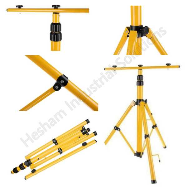 the floodlight stand is designed primarily for floodlights and work lights. It is used in renovation, workshop and construction works, as well as in garages, at outdoor events and many other works that require good lighting.the floodlight stand has a solid structure and iron coating, thanks to which it is resistant to damage and will serve for a long time.the work stand for the floodlight has the option of height adjustment - the height is regulated by the width of the spacing of the legs and extendable members, which are secured in the form of a thread lock. the floodlight stand is equipped with special hooks, which are designed to bind the excess power cord.