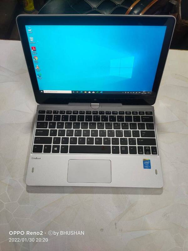 *EliteBook Hp Revolve 810 G2* *Intel Core i5-5th Gen* 8GB + 256 GB SSD Win 10 Pro + MSO H & S 2019 Silver Color11.6