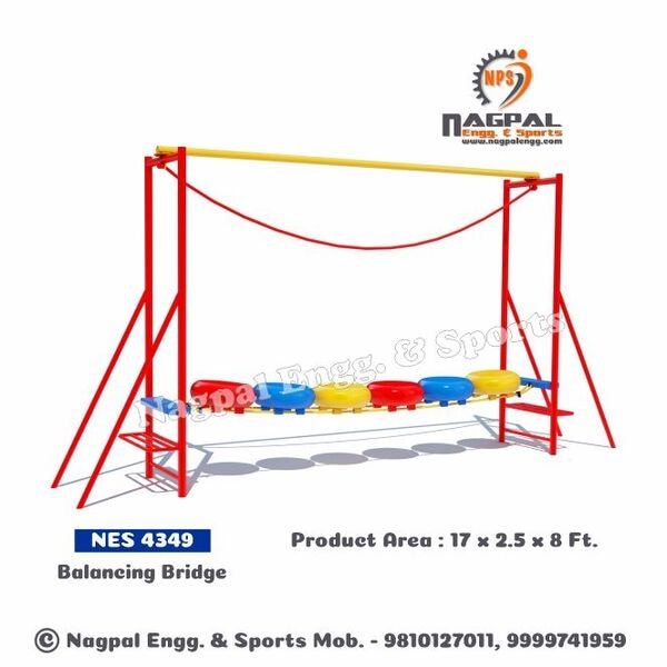 Playground Climber - Balancing BridgeArea: 17 x 2.5 x 8 FtPlay Area: 21 x 7 Ft