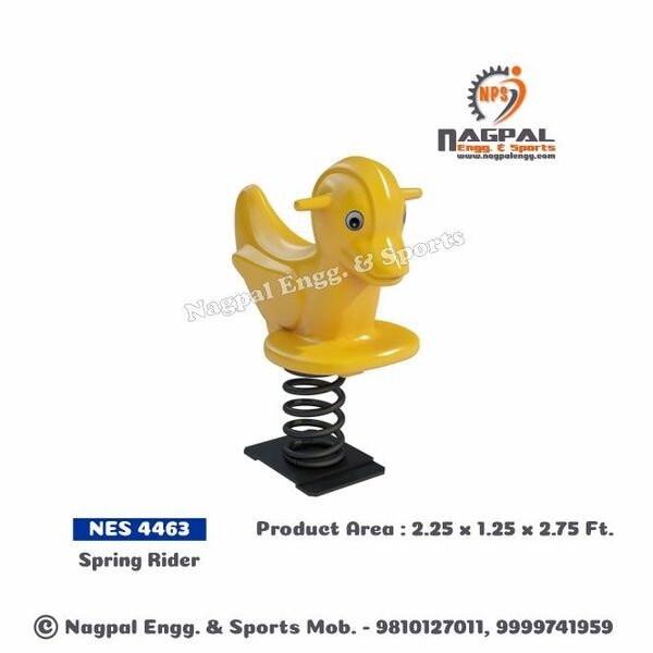 Spring Rider - Duck (LLPDE)Base: MS Plate 5 MM Duck: LLDPESpring: Dia 6 inch, H-12inch 22 MM MS Rod