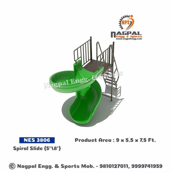 LLDPE Spiral Slide (360 Degree)Metal Ladder