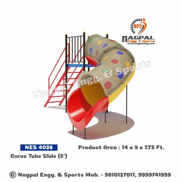 Fiber Reinforced Molded Curve Slide Product Size : 14 x 5 x 7 FtMetal Ladder