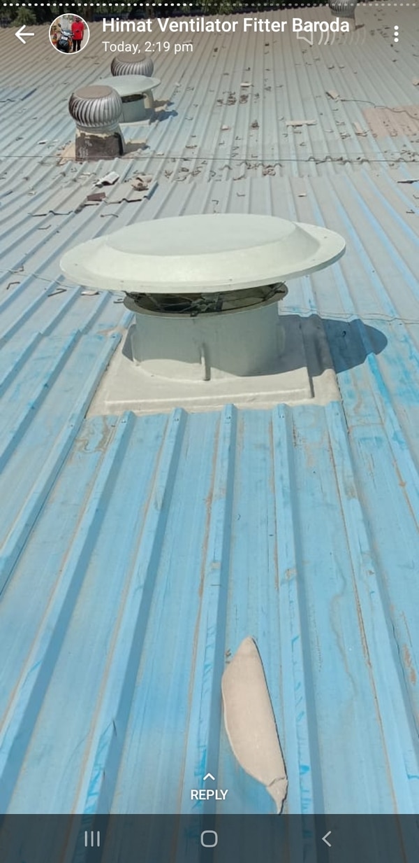 Motorized Roof Exhaust Fan Manufacturer In Bhachau .Many of us have sought a proper way-out for contaminated air within our business premises. One of the most effective means of driving such air out is served by the motorized ventilators. The level of power consumption is pretty minimal for such an efficient exhaust to operate as has been served by these ventilators alongside their conventional counterparts.The wind's aerial momentum develops the wind energy, which creates electrical power utilizing the generators and turbines. The level of pollution is pretty low in wind energy, which is plentiful and thoroughly clean. It neither demands a unique domain for installation nor the presence of heat, water, smoke or other gases. The Motorized Power Ventilators find application in areas where even a large number of wind driven ventilators are not able to match the exhaust capacity required at a particular time or where number of punctures in the roofing sheet is restricted as per safety guidelines.