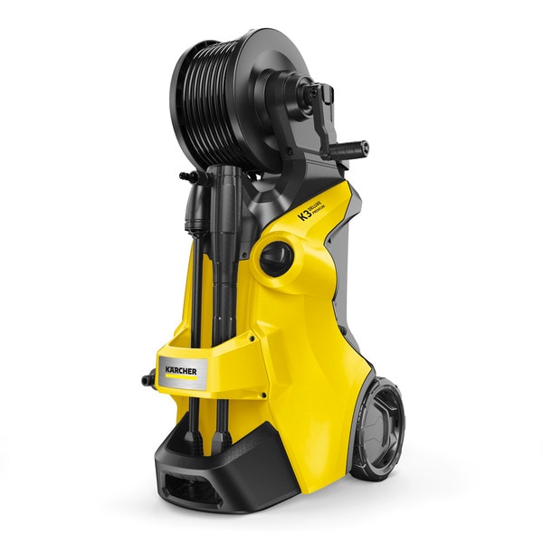 The K 3 Deluxe Premium is perfect for cleaning moderate dirt on cars or medium-sized areas around the home. The water pressure can easily be adjusted by turning the Vario Power spray lance. According to the cleaning task and level of contamination. The separate dirt blaster is suitable for stubborn dirt with its rotating point jet. The device also has a hose reel, telescopic handle for convenient transport and holders for accessories that are ready to hand at all times.FEATURES AND BENEFITSVery powerful.Simple hose handling.Detergent inlet. Kärcher detergents increase the cleaning efficiency and protect and care for the surface.Telescopic handle- Simple to transport.Integrated accessory storage- Accessories can be conveniently stored on the device.Dirt Blaster- The rotating point jet nozzle for stubborn dirt increases the cleaning performance by up to 80%.Technical data.Supply voltage (V/Hz)- 230 / 50Pressure (bar)- max. 120Flow rate (l/h)- max. 380Area performance (ft²)- 25Inlet temperature (°C)- max. 40Connection load (W)- 1600Weight without accessories (kg)- 12.1Weight incl. packaging (kg)- 16.4Dimensions (L x W x H) (mm)- 394 x 368 x 667mmAPPLICATION AREASBicyclesGarden toolsGarden furnitureFencesMotorbikes and scootersCobblestonesIncluded in the packageEquipmentHigh-pressure gun, G 180 QVario Power JetDirt BlasterHigh-pressure hose reelHigh-pressure hose, 10 mDetergent application via, Suction hoseWater-cooled motorIntegrated water filterAdapter for A3/4