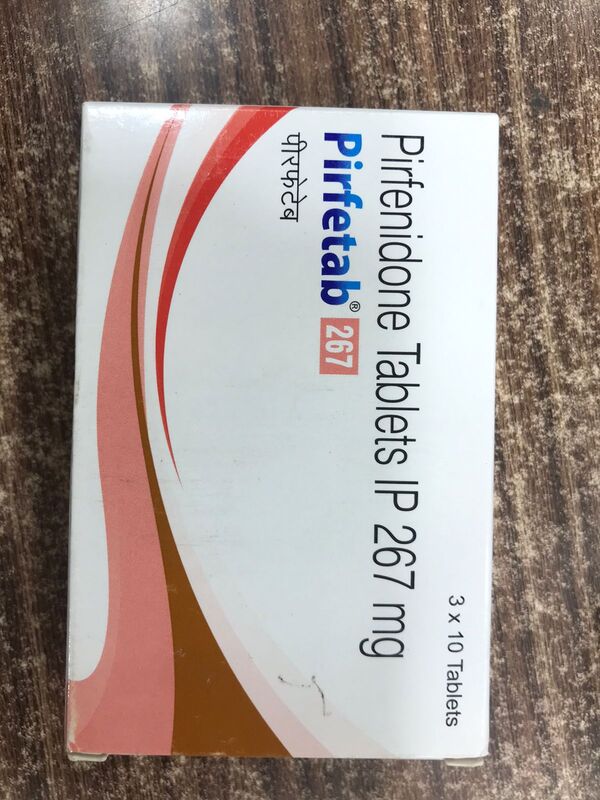 Pirfetab 267 Tablet is a prescription medicine used in the treatment of idiopathic pulmonary fibrosis. It reduces scarring and swelling in the lungs and helps to breathe better.
