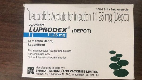 Luprodex 11.25mg Injection is used in the treatment of prostate cancer. It is also used to treat endometriosis (endometrium of the uterus grows excessively and causes symptoms like pain, heavy or irregular periods), uterine fibroids and central precocious puberty (very early puberty).