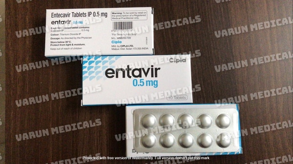 Entavir 0.5mg Tablet is used in the treatment of HIV infection and chronic hepatitis B virus (HBV) infection. It prevents the multiplication of virus in human cells. This stops the virus from producing new viruses and clears up your infection.
