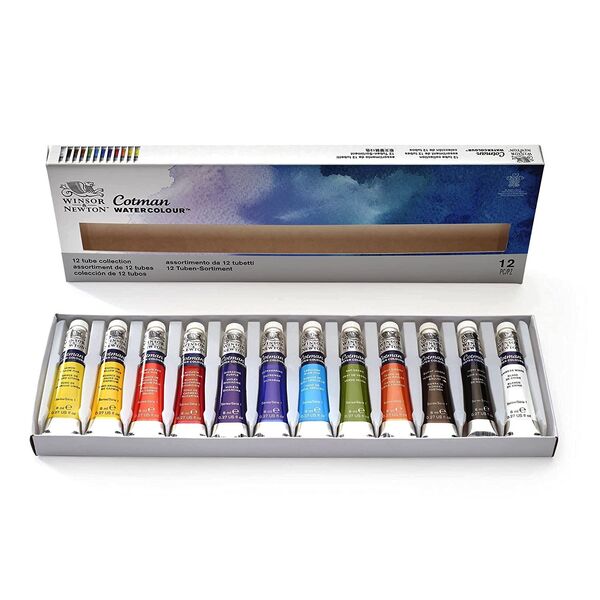 WINSOR & NEWTON Cotman Watercolours 12 Tube Set