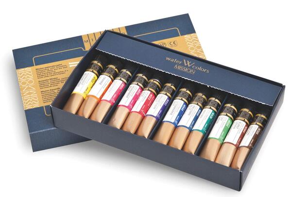 Mission Gold Water Color Set, 12 Colors