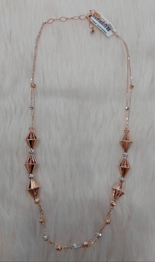 rose gold chain wt 11.200gm length 19
