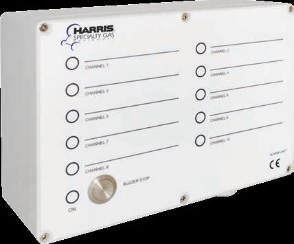 Description:▪▪ Alarm box is used for monitoring low supply pressure gas sourceand inform user visually by LED light and acoustically by loud buzzer.▪▪ Three version available 2, 6, 10 possible contact connection▪▪ Readable LED light display▪▪ 230V AC, 50 Hz; 110V AC, 60 Hz power supply (on request)ORDERING INFORMATION:4302085: HAS1, 1 connection4302086 :HAS2, 2 connections4302087: HAS4 4 connections4302088: HAS6, 6 connections4302089: HAS10, 10 connections