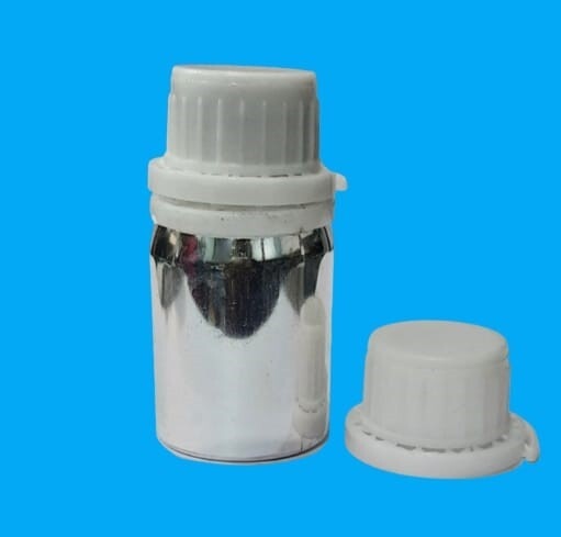 We are manufacturing 50ml Aluminium bottles. Best quality of silver anodized with Body Dia 45mm, Neck 23mm, Height 75mm, Brimful capacity 65ml, Label Are 38mm, weight with closer 0.027gm & weight without closer 0.017gm.