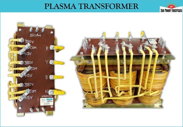 Plasma transformers are used in Air cutting plasma machines.These transformers help to cut about 100mm metal sheets.We make plasma transformers in Copper as well as in Aluminium wound.Manufacturing Capacity  As per customer’s requirements.Regularly making 60A, 80A, 100A, and 120Amp.