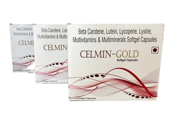 Product Name : CELMIN GOLDPruduct Description : Multi vitamins+ Multi Minerals + Anti oxidants Soft Gel CapsulesPACKING : 10 CapsuleClassification : MULTIVITAMINForm : Capsule