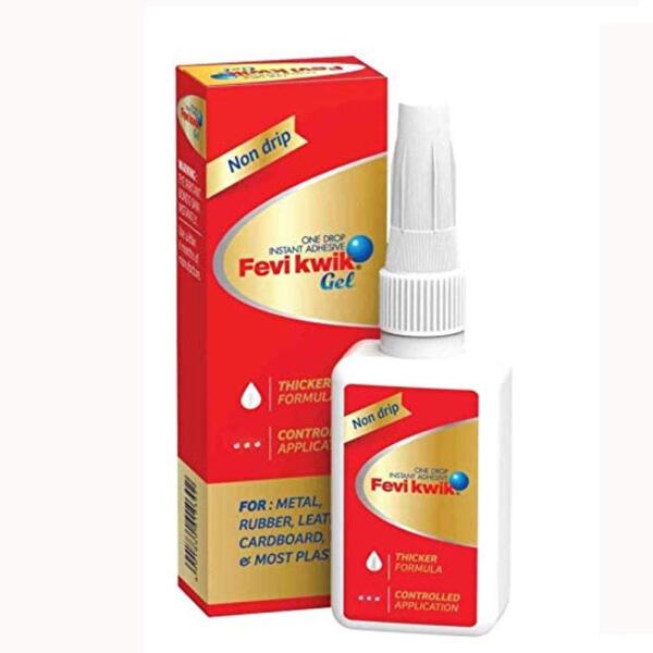 Fevikwik GelWorks On Multi-Substrate Adhesive, Facilitates Repairs.Fevikwik Gel is a thicker, non-drip formulation of Fevikwik; this gives users complete control over the application process. The formulation allows them to use it in situations which need very precise application. Its thick consistency allows it to be used on a variety of surfaces like wood, leather, cardboard, rubber, metal, ceramics and plastics. The gel comes in a handy tube with nozzle that makes it easy to use multiple times and has a shelf life of nine months.Features And BenefitsQuick setting, with just enough time (15-20 seconds) for adjustment – instant bonding combined with convenience to realign.Fixes wood, mica, metal, magnet, acrylic and other materials – allows for versatile carpentry usage.High viscous gel formulation – makes it easy to apply; no dripping on vertical application.Colourless and transparent – does not stain transparent substrates.Areas Of ApplicationMulti-SubstrateEdge banding with PVC tapesKey hole locksMetal plate for magnetic shutter hardwareAcrylic with wood combinationDecorative WorksAluminium strips on woodIdeal on acrylic/ wooden sheetWooden beading patti on MicaName platesHelps In Alignment Before Screwing Hinge, Locks, ChannelsDoor hinges alignment before screwingHandles of any door/ shutter before screwingAluminium basket alignment on wooden drawer before screwingInstant Repair Of All Types Of Carpentry WorkChipped/ broken laminate fixingDe-bonded mica jointsWallpaper peel-off repairMethod Of ApplicationFor best results, degrease / abrade and make sure the surface is clean and free from dirt, dust and contamination. Apply a thin film or one drop to one surface only and hold both parts together firmly for a few seconds until the parts achieve handling strength.