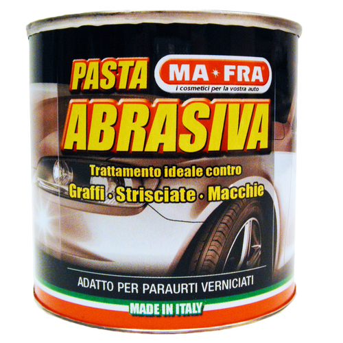 Available in 320g. Removes scratches, surface lines, oxidation and stains from any kind of paint. Quickly removes any kind of imperfection from the bodywork. Polishes and protects all chromed parts. Ideal for painted bumpers. Suitable for bodywork. Provides High Gloss Finish & Revives Dull Finishes. Protects painted surface from rust.