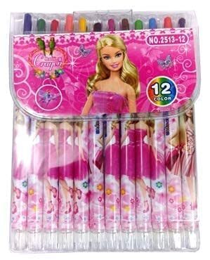 WORISON Twist Up Rolling Crayon Pen - 12 Colours