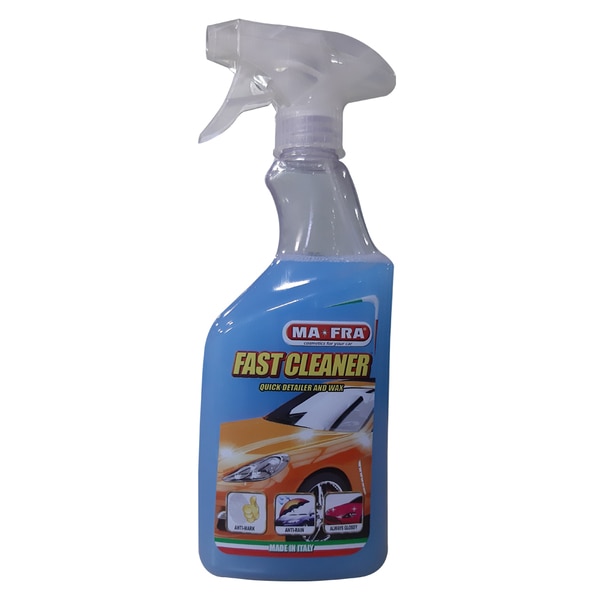Available in 500ml. Thanks to its winning, silicone-free formula, Fast Cleaner keeps your car dust-free, renews colour and prolongs the wax duration, protecting the car over time. Thanks to its refined “water drop speed” technology, FAST CLEANER also guarantees a long lasting, water repellent effect on the body of the car, offering you a safer drive.