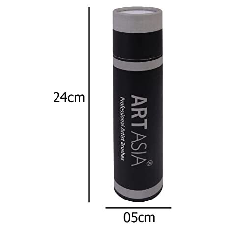 Art Asia Natural Cardboard Round Painting Brush Box for Painting Brush Holder Container