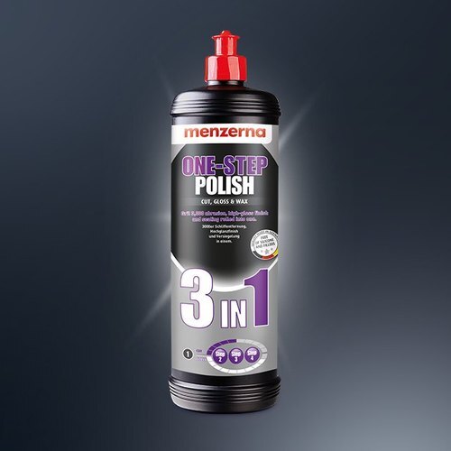 Available in 1kg. Menzerna One-Step Polish 3in1 is the all-rounder in top form. Polishes out 3000 grit sanding marks, reliably removes streaks, swirls and clouding, and provides lasting protection for the high-gloss surface. Medium cut polish, high-gloss finish and sealant in one. The all-rounder in top form.