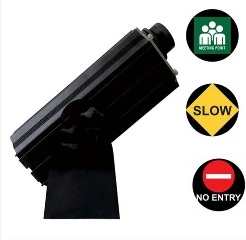 Power:100W LED, Source: CREE LED, Life-50000hrs, Lumen : 8000-9000, Logo Distance: Full black: 30M, Indoor: 20 M, Indoor bright light:10 MModel Name/Number: HIS-FLWS-020 100WDisplay Type: LEDBrightness: 100-40000 LumensColor: BlackPower Supply: AC 230VApplication: Industrial/ Crane