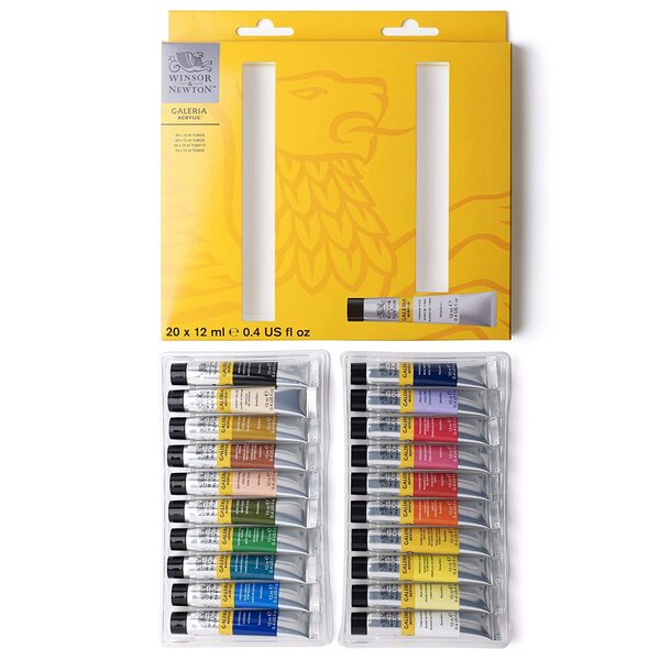 Winsor & Newton Galeria Acrylic Colour - Access Set of 20 Tubes x 12 ML