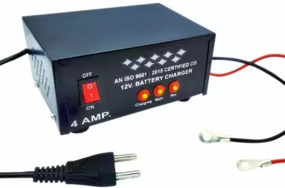 Model Name: 12 Volt Battery Charger 4 Amp SMPS Power Supply for 6 Amp-88 Amp Battery ChargingType :ConverterColor : BlackPower Requirement :220v ACStyle Code: AMF Panel, Tubular, Inverter, Bike, Truck, Ups, Car, Ebike, Tractor, UPSColor Code: Black