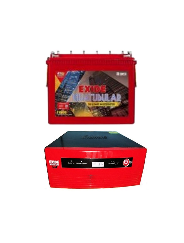 Features:Power ratings: 1450VA, 12VHigh-quality pure sine waveCopper Transformer3-Stage Intelligent ASIC ChargingLCD & LED -Dual DisplayGreat Power SavingManual Mains Bypass FacilityDual Output SocketsAuto Smart ProtectionsMains Overload through Resettable SwitchVery Low Harmonic DistortionExide Inva Tubular 150AH Tall Tubular Battery IT500Features:150AH, 12V @ C20 Rating Tall Tubular Inverter UPS BatteryLead Acid Storage Type.66 months* warranty ( 48 Free replacement + 18 Pro-rata warranty ) Suggested for Areas with Long Power cut.Deep Discharge Cycle design. 1000 Cycles @ 80% DOD.High-reliability and extended cycle lifeLong Lasting Performance. Easy handling/spill-proof Supplied in factory-charged conditionLow maintenance: Float/float guide to indicate electrolyte levelCombo Pack Includes (1 No's) 150AH Battery.