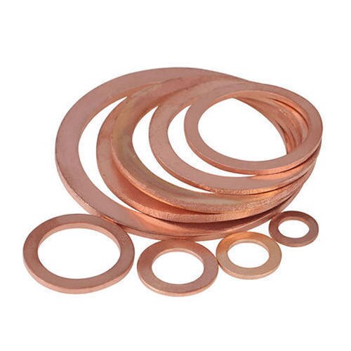 Copper GasketWe are known in the industry for providing a commendable range of Copper Gasket that has excellent resistance to ozone, sunlight, severe weather conditions and more. This gasket is ideal for outdoor applications and as a general purpose gasket material for air, hot & cold water and saturated steam. Clients can avail our Copper Gasket in different specifications as per their requirements. The offered gasket is manufactured using quality assured material and leading machines as per the industry defined guidelines.