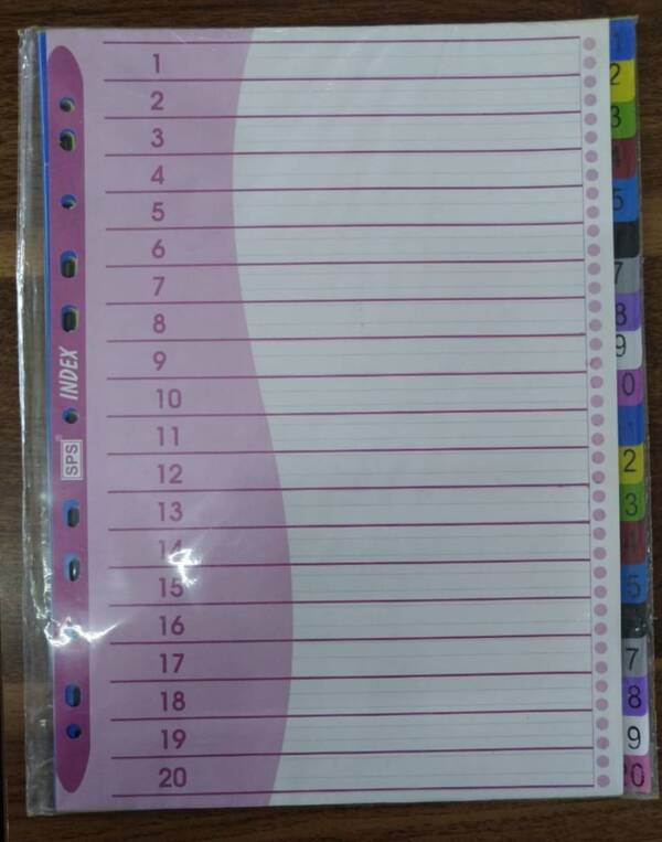 File Seprator Colour 1-20 , File Divider Colour 1- 20 , File Divider Colour 1 to 20 , File Seprator Colour 1 to 20 , File Seprator Plastic Colour 1-20, File Seprator Colour SPS 1-20 , File Seprator Colour SPS 1-20 , A/4 Index File Seprator Colour 1-20 , Index File Divider Colour 1-20 , File Seprator Colour 1-20 Solo , File Seprator Colour 1-20 World one , All Types Of A/4 Index File Seprator And Divider Wholesale Suppliers In Pune , Stationary Vendor in Pune , Office Stationery Suppliers in Pune , School Stationery Suppliers in Pune , Housekeeping Cleaning Material Supplier in Pune , Packaging Material Supplier in Pune , Grocery Material And General Material Supplier in Pune , All Types Of Printing Works Contact us - Classic Enterprises Pune Cell :- 9764107488 / 9024926658 E - Mail :- classicenterprises97@gmail.com Web :-www.classicenterprisespune.in