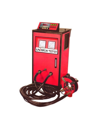 Power	40 KVABrand	UnitechVoltage	440VCountry of Origin	Made in IndiaModel Name/Number	UIR-40Phase	Three PhaseNominal Current	90AOutput Voltage	40-60VOutput Current	800ATime Control	0-3 minTemperature Control	0-200 Deg CAccuracy Temperature	+5 Deg CUIR-40 Electric Induction Heater is specially designed to cater the need of dismounting and mounting of the inner races of cylindrical roller bearing used on the axles of railway rolling stock and in traction motors. It can be used in other industries with similar applications.Advantages:Induction heating is more safe, reliable and clean processEven unskilled can be trained to operate the equipment easilyHigh heating rates can be easily achievedPrecise temperature and time control are achieved through state of the art technology used in heatersLower cost & high efficiency are the plus points of industion heatingProduct Data/Model	UIR-25	UIR-40	UIR-60Power	25 KVA	40 KVA	60 KVASupply Voltage	3x440V	3x440V	3x440VNominal Current	57A	90A	136AOutput Voltage	40-60V	40-60V	40-60VOutput Current	500A	800A	1200APower Control	25%, 50%	25%, 50%	25%, 50%75%, 100%	75%, 100%	75%, 100%Temperature Control	0-200ºC	0-200ºC	0-200ºCAccuracy	+5ºC	+5ºC	+5ºCTemperatureTime Control	0-3 min	0-3 min	0-3 minResidual Magnetism	<2A/Cm	<2A/Cm	<2A/Cm