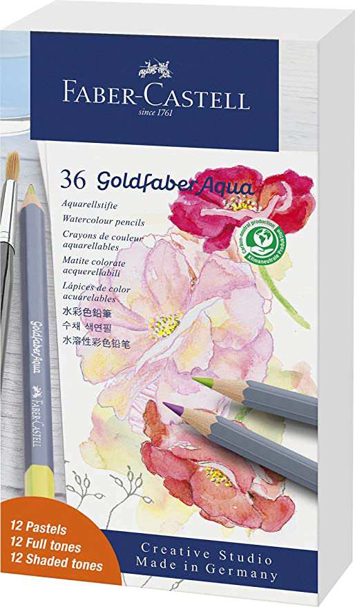 Faber-Castell Goldfaber Aqua Watercolour Pencil in Metal Tin 36
