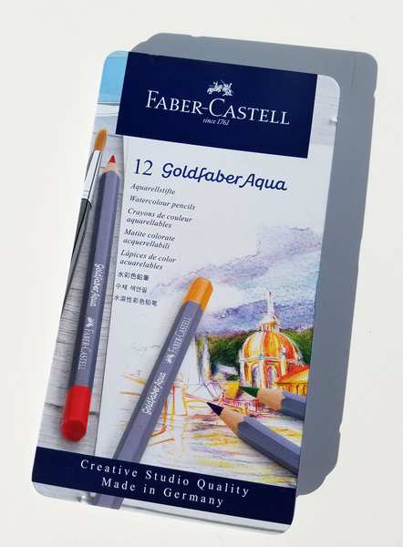 Faber-Castell Goldfaber Aqua Watercolour Pencil in Metal Tin 12