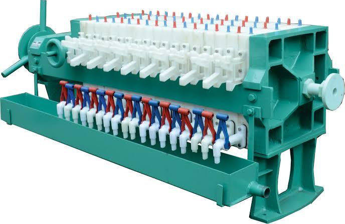 Filter Press is a solid liquid separating equipment working on the principle of pressure feeding. It has been used successfully in almost every industrial filter application over its 150 years of history. It consists of a series of filter plates and frames or recessed plates arranged parlously and fitted on conventional cast iron.