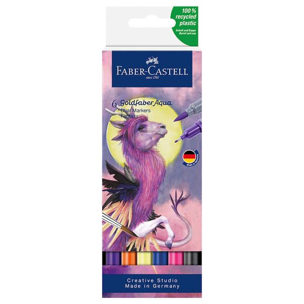 Faber-Castell Goldfaber Aqua Dual Marker Wallet of 6 Fantasy 