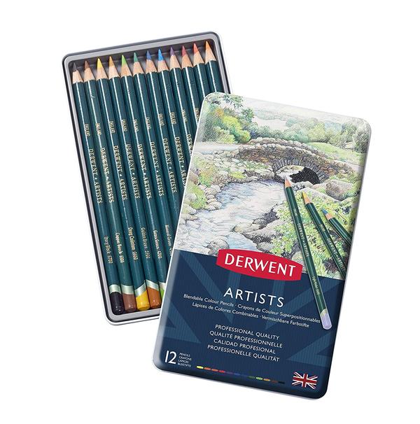 Derwent Artists Colouring Pencils Tin (Set of 12)