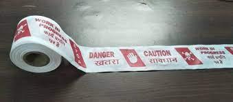 Tape Type Barricading TapeColor Multi-colorUsage/Application Multi-PurposeBacking Material No Backing MaterialTape Width 40-60 mmTape Length >50 mBarricade tapes such as caution, danger, and lead hazard tapes are used to communicate warnings and manage access to work sites and hazardous areas to promote safety. These non-adhesive, brightly colored tapes are designed to catch your attention to reduce the risk of serious injuries and keep everyone safe.