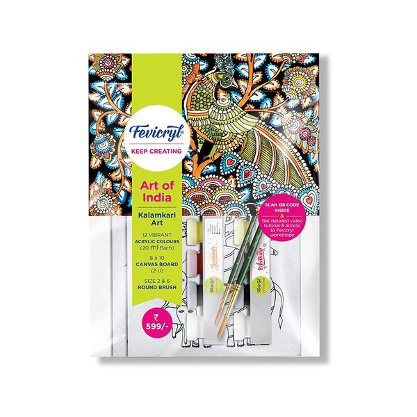 Fevicryl DIY Self Painting Art of India Kit - Kalamkari Art 
