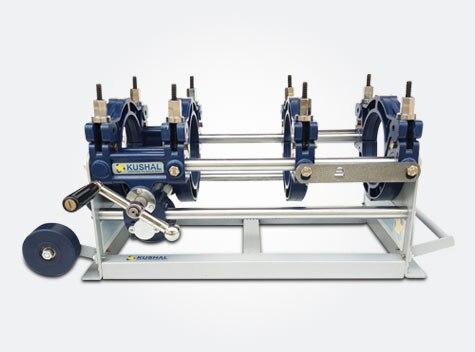 HDPE Butt Fusion Welding Machine - Application & Features :
Suitable for butt fusion welding Of plastic pipes and fittings made Of PE, PP. and PVDF in construction site or workshop.
Consists of basic frame, heating plate, planning tool, and support (for planning tool & heating plate).
Removable PTFE coated heating plate with inbuilt Digital temperature control system with countdown timers for heating TI, T2 & cooling phase T5.
Electric facer cutter With double cutting edge blades.
Low starting pressure ensures reliable welding quality Of small pipes.
It is made of lightweight and high strength material; simple structure and easy to operate.
Trolley style wheel & handle system for easy mobility.
Use of high quality pressure casting allows low weight without compromising strength and performance, while providing extra strength when welding not perfectly round pipe.

Technical Specifications :

Model.                        R160.  R200.    R250
Welding range (mm)

R160 : 50.63.75.90.110.125.140.160

R200 : 63.75.90.110.125.140.160.180.200

R250 : 90.110.125.140.160.180.200.225.250

Heating Plate Max.Temp
270 Oc
270 Oc
270 Oc

Temp. Deviation in surface
<+-5 oc
<+-5 oc
<+-5 oc
Working voltage
220V 50Hz
220V 50Hz
220V 50Hz

Heating Plate Power 
1.0 KW
1.3 KW
1.6 KW

Net Weight Machine & Heater Support 
56 KGS
63 KGS
89 KGS