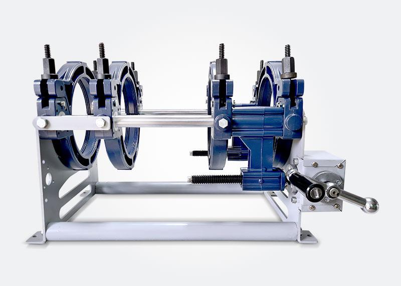 HDPE Pipe Jointing Machine

Application & Features :
Suitable for butt fusion welding Of plastic pipes and fittings made Of PE, PP. and PVDF in construction site or workshop.
Consists of basic frame, heating plate, planning tool, and support (for planning tool & heating plate).
Removable PTFE coated heating plate with inbuilt Digital temperature control system with countdown timers for heating TI, T2 & cooling phase T5.
Electric facer cutter With double cutting edge blades.
Low starting pressure ensures reliable welding quality Of small pipes.
It is made of lightweight and high strength material; simple structure and easy to operate.
Trolley style wheel & handle system for easy mobility.
Use of high quality pressure casting allows low weight without compromising strength and performance, while providing extra strength when welding not perfectly round pipe.