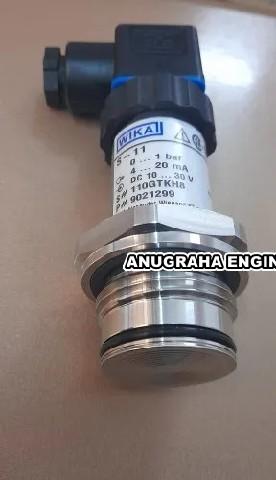 Brand	WIKAModel Name/Number	Wika S11 TransmitterPressure Range	0 to 600 BarAccuracy	0.5%IP	IP65Country of Origin	Made in IndiaWika S-11Output : 4…20 mAWiring: Two WirePower Supply: 14…30 VDCAccuracy: 0.5% of FSZero Adjustment: +/- 10% adjustableSpan Adjustment: +/- 10% adjustableElectrical Connector: Plug as per DIN 43650Body & wetted parts: SS316Case Protection : IP 65Medium Temperature: -30…+100 °CData sheet: PE 81.01