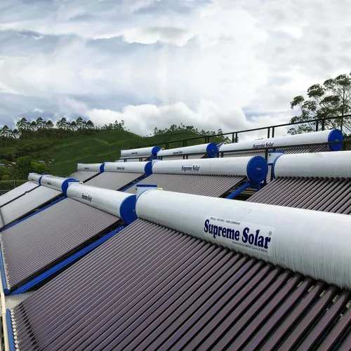 Capacity	500 LPDBrand	Supreme solar S S 304Model	Stainless steelNumber of Tubes	50Warranty	5 yearEvacuated Tube Size	58 x 1800Supreme Stainless steel solar water heater system tank inner:- 0.6 MM Stainless steel,couting:-s s,outer :- ceramic-coated .  insulation :- puf 50mm thik(38kg density)glass tube :- 1. 6mm 3 layer