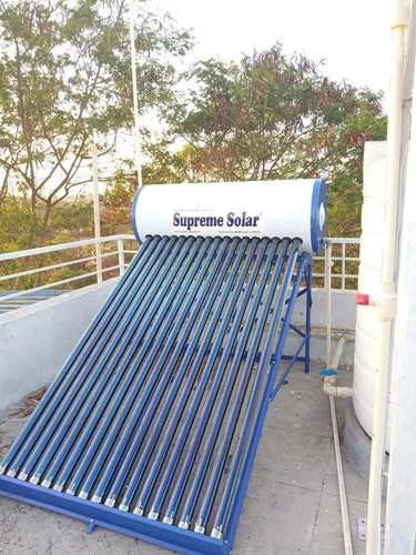 Supreme Glassline solar water heater system tank inner:- 2.5mm GL,couting:- Glassline,outer :- Powder-coated .  insulation :- puf 50mm thik(38kg density)glass tube :- 1. 6mm 3 layer