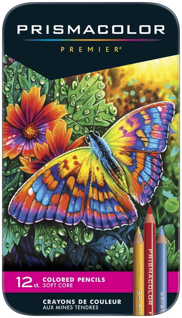  Prismacolor 3596T Premier Colored Pencils, Soft Core, 12 Count - New